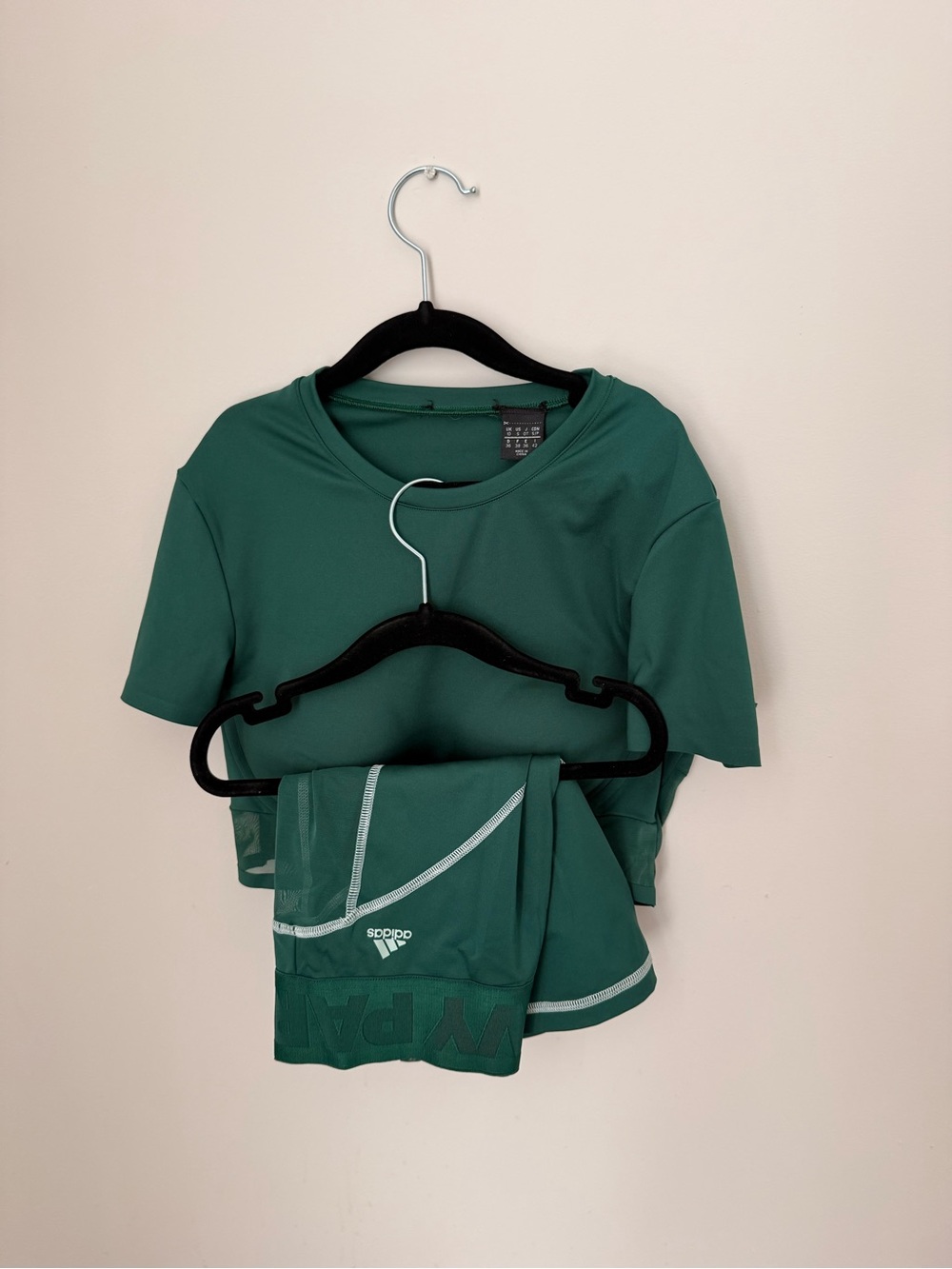 IVY PARK Women's Athletic Shorts and Top Set in Dark Green